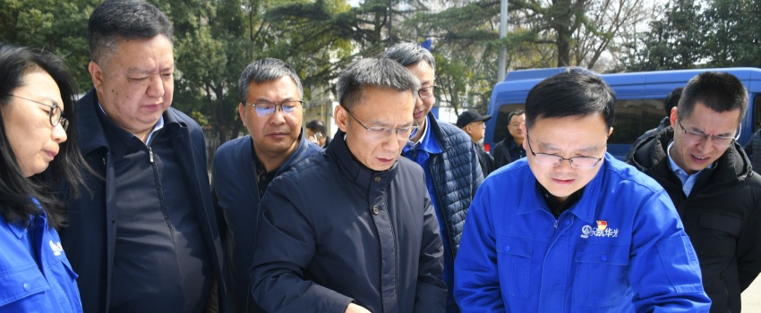 集團(tuán)公司黨組成員、總會(huì)計(jì)師陳林到樂(lè)凱華光調(diào)研